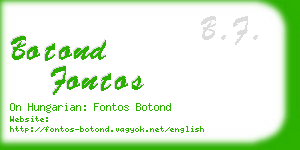 botond fontos business card